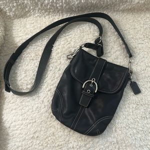 Coach Black Leather Crossbody Bag